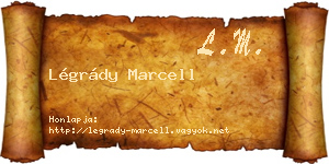 Légrády Marcell névjegykártya